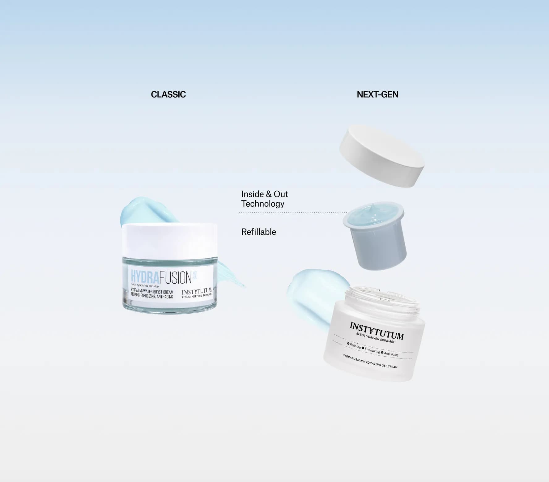 Hydrafusion Hydrating Gel Cream Next Gen peptide gel cream refillable skincare hydrating gel cream 4D hyaluronic acid Swiss skincare photo 4